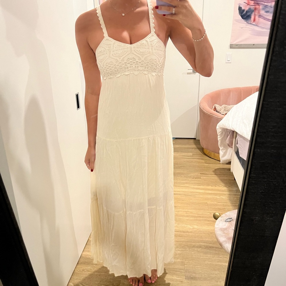 AEO beachy white dress